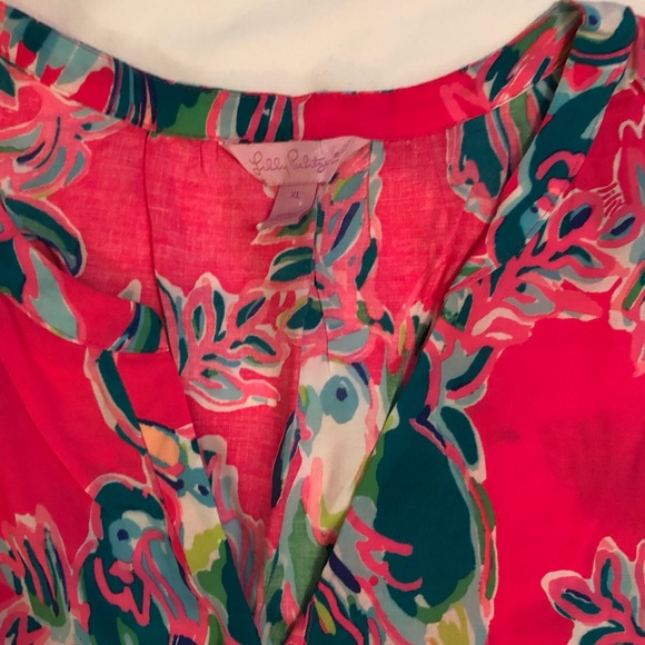 Lilly Pulitzer Tops - Lilly Pulitzer Parrot Print Tank Top Size XL